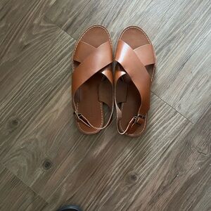 Madewell Brown Leather Sandals (slightly used)